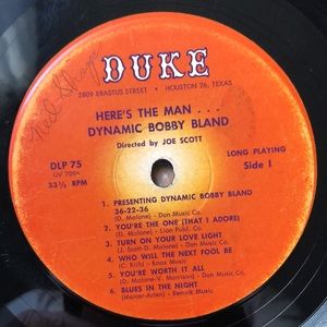 Bobby Bland Here Is The Man... Dynamic Bobby Vinyl Album '62